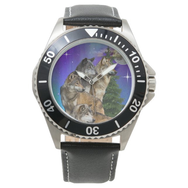 Reloj De Pulsera Wolf y Moon (Anverso)