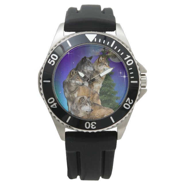 Reloj De Pulsera Wolf y Moon (Anverso)