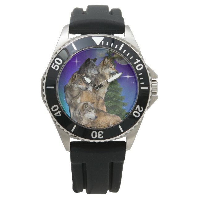 Reloj De Pulsera Wolf y Moon (Anverso)