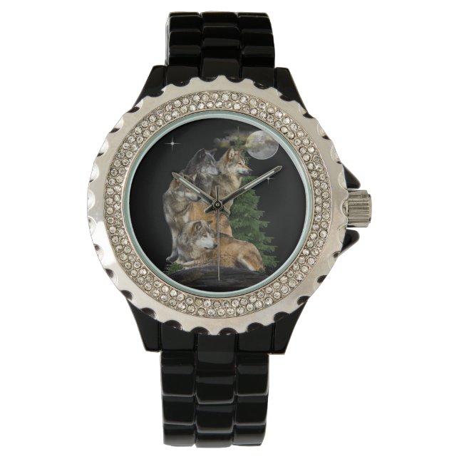 Reloj De Pulsera Wolf y Moon (Anverso)