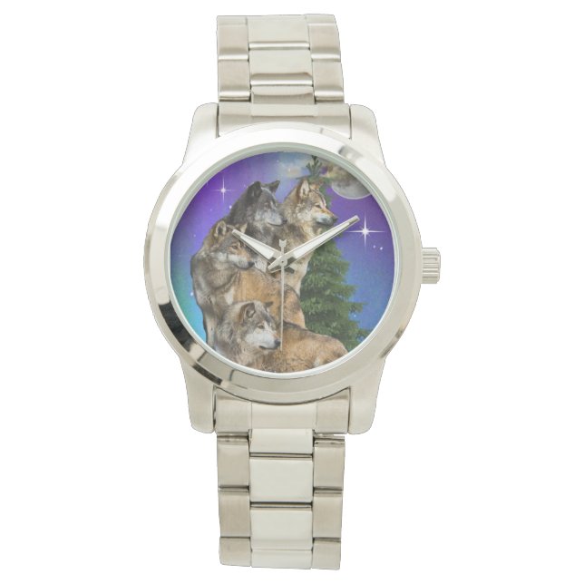Reloj De Pulsera Wolf y Moon (Anverso)