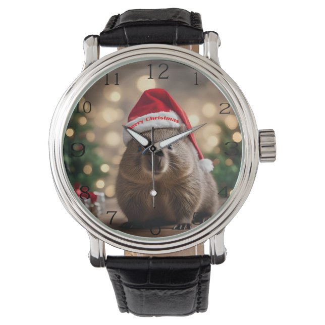 Reloj De Pulsera "Wombat Wonderland: Una noche de Navidades acogedo (Anverso)