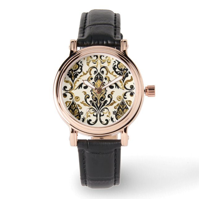 Reloj De Pulsera Women Watch , Golden Night Mosaic (Anverso)