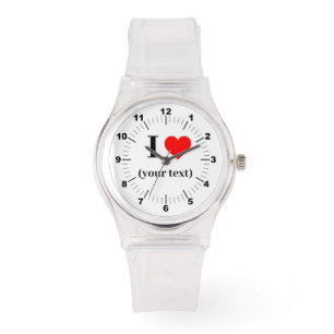 Reloj De Pulsera Women's I Heart Sporty Pink Silicon Watch