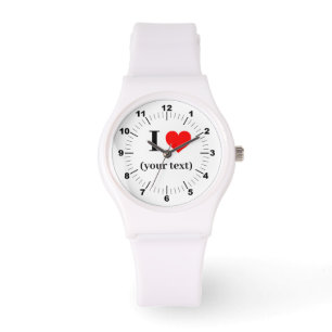Reloj De Pulsera Women's I Heart Sporty White Silicon Watch