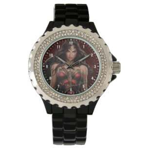 Reloj De Pulsera Wonder Woman Battle Ready Comic Art