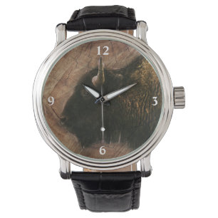 Reloj De Pulsera Wood Bison Buffalo Watch