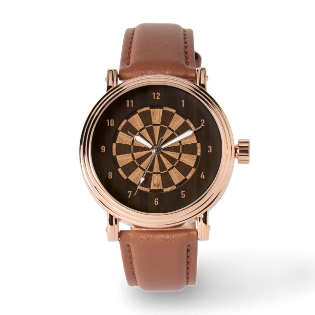 Reloj De Pulsera Wood Dartboard Watch (Anverso)