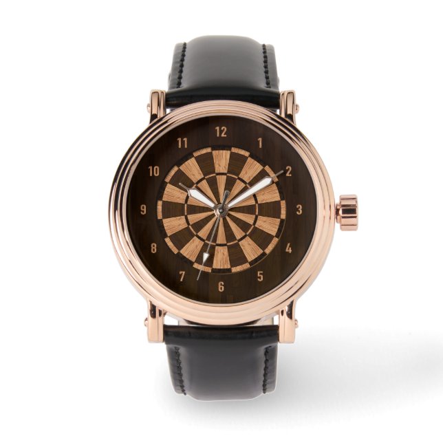 Reloj De Pulsera Wood Dartboard Watch (Anverso)