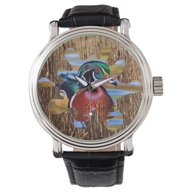 Reloj De Pulsera Wood Duck Watch, Duck Hunter (Anverso)