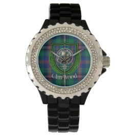 Reloj De Pulsera Wood Scottish Clan Tartan & Crest