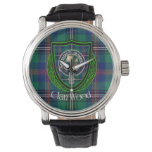 Wood Scottish Clan Tartan & Crest