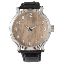 Reloj De Pulsera Wood Texture Wrist Watch – Natural Rustic Timepiec