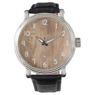 Reloj De Pulsera Wood Texture Wrist Watch – Natural Rustic Timepiec
