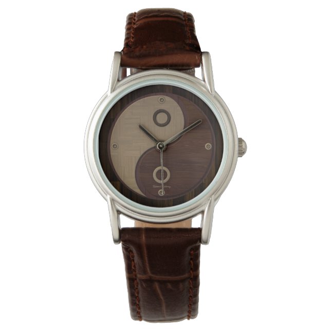 Reloj De Pulsera Wood Yin Yang Watch (Anverso)