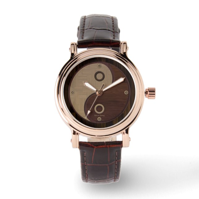 Reloj De Pulsera Wood Yin Yang Watch (Anverso)