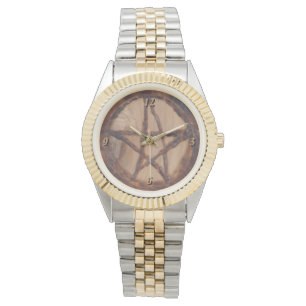 Reloj De Pulsera Woodburn Pentacle Primitive Wiccan Pagan