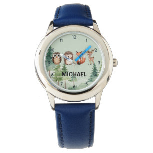 Reloj De Pulsera Woodland Forest Animals Deer Owl Fox hedgehog