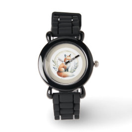 Reloj De Pulsera Woodland Whisper- Fox Illustration