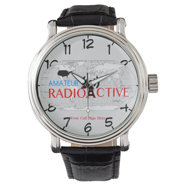 Reloj De Pulsera World Amateur Radio Active Number Watch (Anverso)