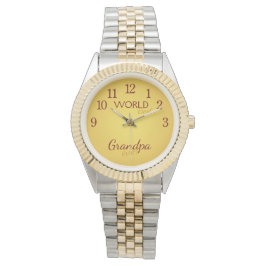 Reloj De Pulsera World best Grandpa ever Gold