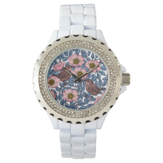 Reloj De Pulsera Wrens en los rosas (Anverso)