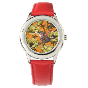 Reloj De Pulsera Wrens in the yellow anemone garden