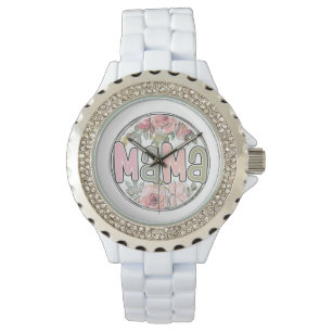 Reloj De Pulsera Wrist watch for mom with floral design