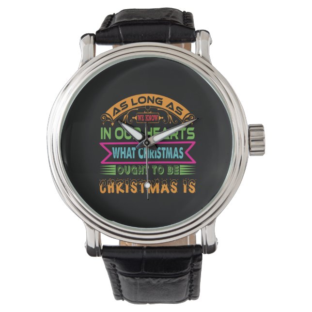 Reloj De Pulsera Xmas Gift As Long As We Know (Anverso)