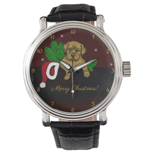 Reloj De Pulsera XMas Puppy (Anverso)