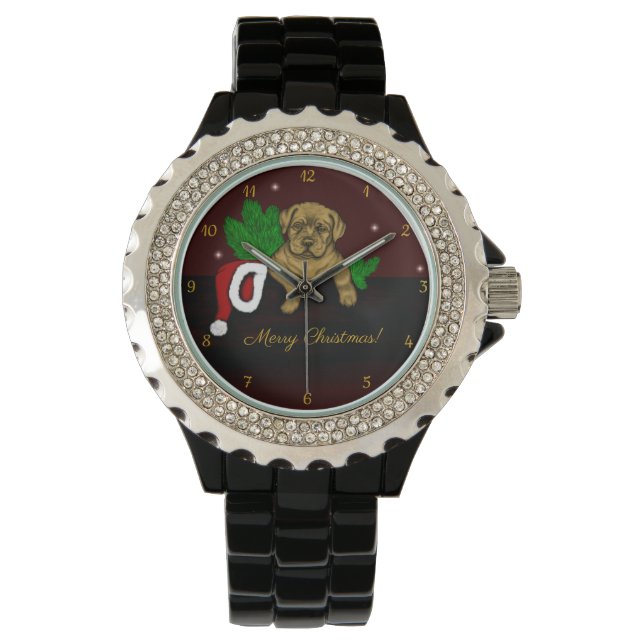 Reloj De Pulsera XMas Puppy (Anverso)