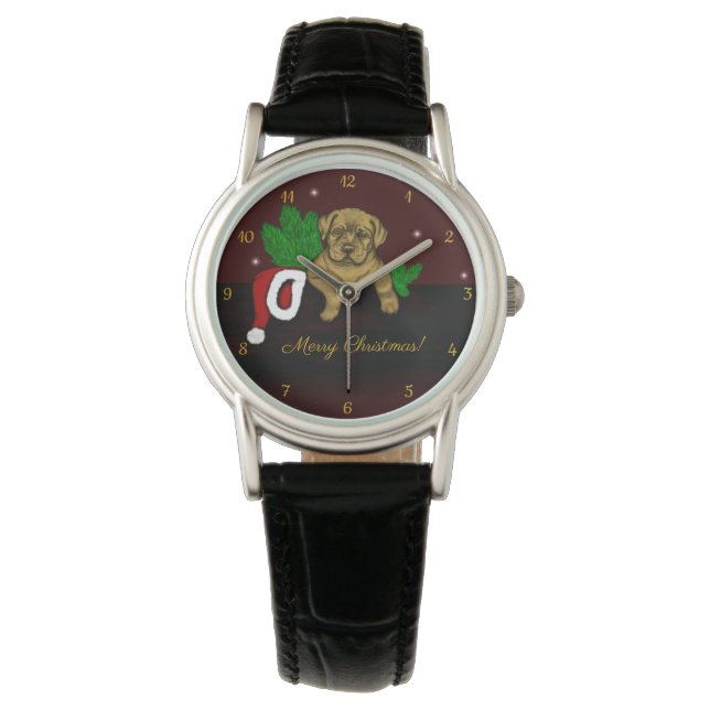 Reloj De Pulsera XMas Puppy (Anverso)