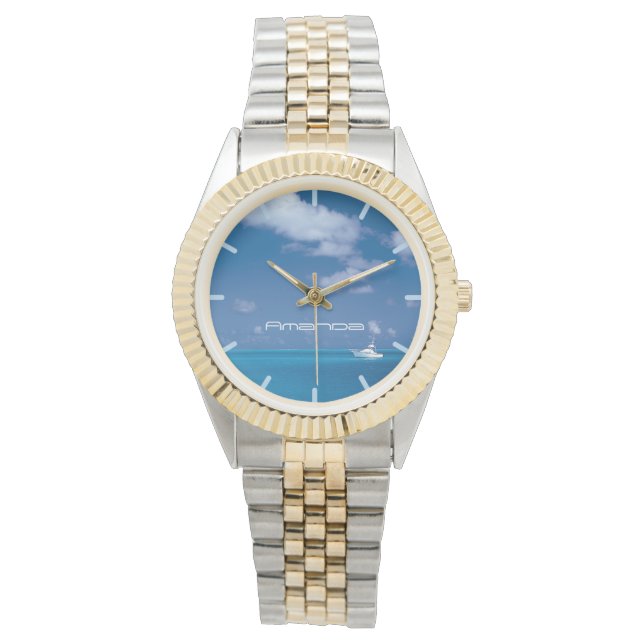 Reloj De Pulsera Yachando al azul (Anverso)