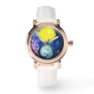 Reloj De Pulsera Yang-Yin/Sun-Moon