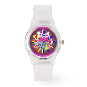 Reloj De Pulsera Yate de vela Port Richman Nautical Girly Marine