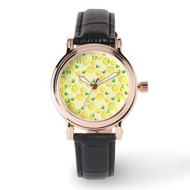 Reloj De Pulsera Yellow Lemons Watch Gift (Anverso)