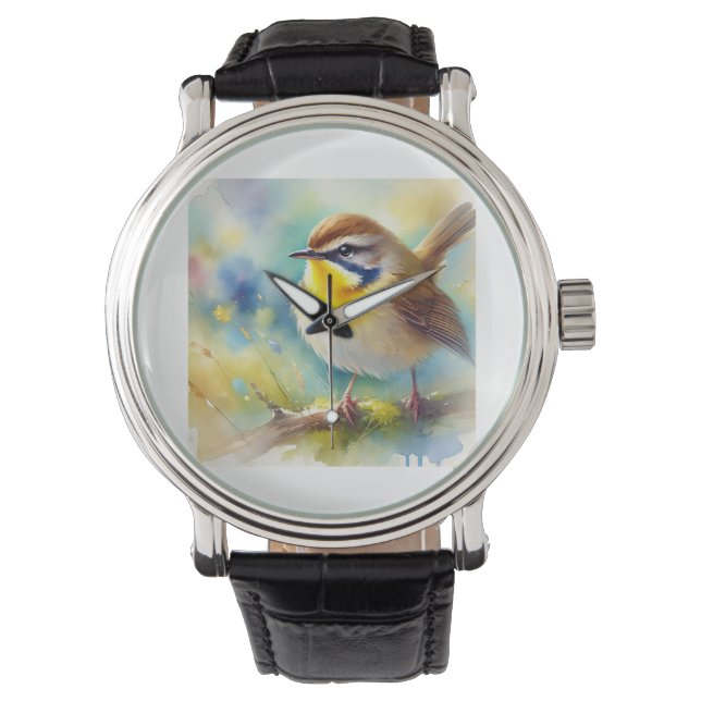 Reloj De Pulsera Yellow throated fulvetta 060924AREF110 - Watercolo (Anverso)