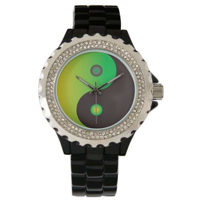Reloj De Pulsera Yin-Yang, (Anverso)
