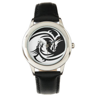 Reloj De Pulsera yin yang dragons watch