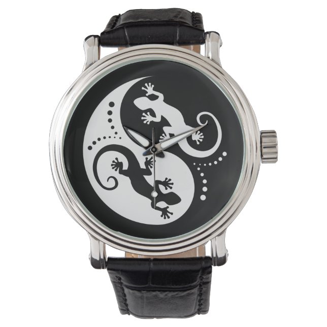 Reloj De Pulsera YIN & YANG Geckos white + tu idea (Anverso)