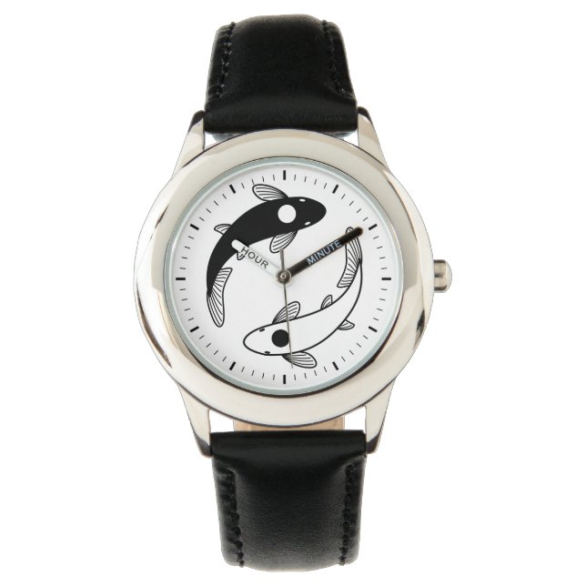 Reloj De Pulsera Yin Yang Koi Fish (Anverso)