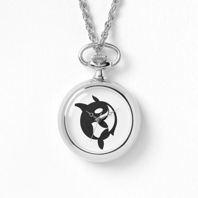 Reloj De Pulsera Yin-Yang Orcas eWatch (Anverso)