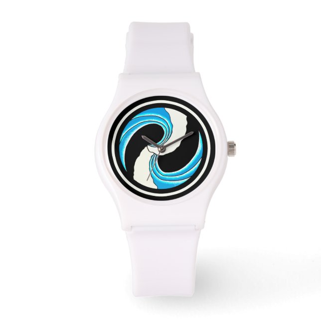 Reloj De Pulsera Yin Yang Waves (Anverso)