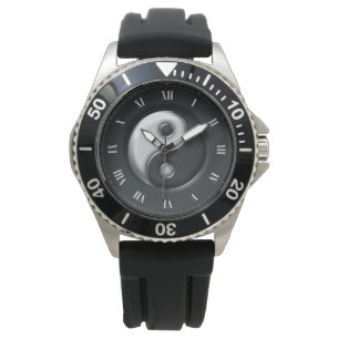 Reloj De Pulsera ying yang con números romanos