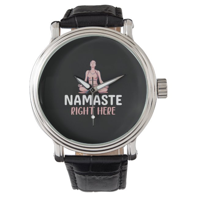 Reloj De Pulsera Yoga Lover | Nombre de yoga aquí (Anverso)