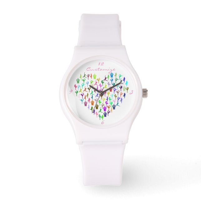 Reloj De Pulsera Yoga Poses Heart Thunder_Cove (Anverso)