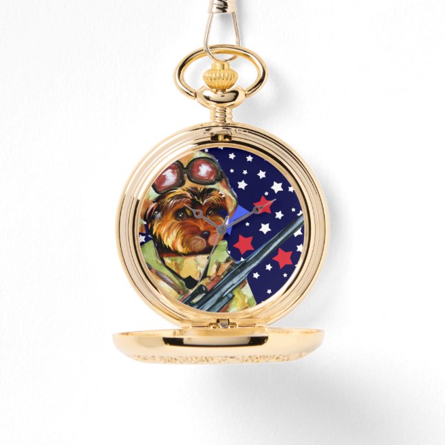 RELOJ DE PULSERA YORKIE POO SOLDADO (Anverso)