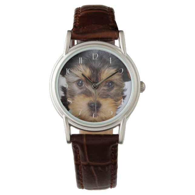 Reloj De Pulsera Yorkshire Terrier Puppy (Anverso)