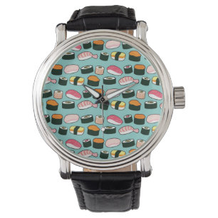 Reloj De Pulsera Yummy Sushi Fun Patrón Ilustrado