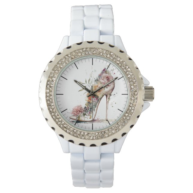 Reloj De Pulsera Zapato floral (Anverso)